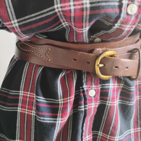 Genuine Leather Belt Classic Cowboy Western Bohemian Southwestern Size S/M - Picture 4 of 12